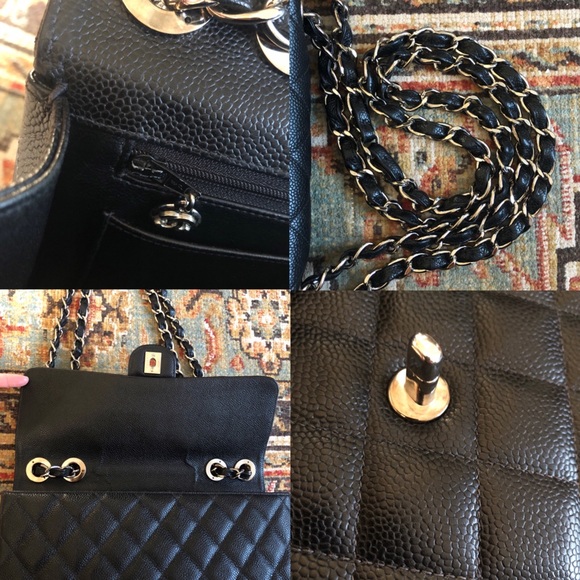 SOLD***Chanel Vintage Classic Jumbo Caviar Flap - Picture 11 of 13